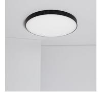 Plafonnier LED Extérieur Rond 24W Dimmable Ø220 mm Noir