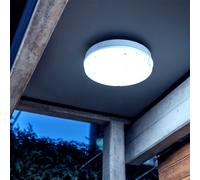 Plafonnier LED Extérieur Rond 24W Hublot IP65 Ø285 mm avec Éclairage de Sécurit