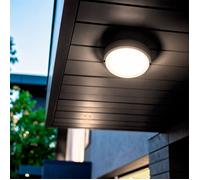 Plafonnier LED Extérieur Rond 25W Black IP65 Ø175 mm 4000K Blanc neutre