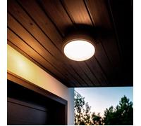 Plafonnier LED Extérieur Rond 25W Hublot Black IP65 Ø175 mm 3000K Blanc chaud