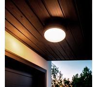 Plafonnier LED Extérieur Rond 25W Hublot Black IP65 Ø175 mm
