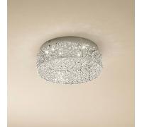 Plafonnier LED Felias Lucande, argenté, Chambre à coucher, Moderne, Plafonnier LED