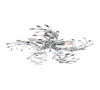 Plafonnier LED Feuilles Design Métal Chrome Lampe de salon Chambre à coucher floral