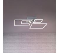 Plafonnier Led Frames 2 Petits Carrés Et 2 Grands chromé, blanc