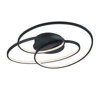 Plafonnier Led Gale, 60 Cm, Noir Mat Noir