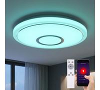 Plafonnier LED Globo, Lampe Plafond, Blanc, 40 cm, Dimmable, RGB [EEK: F]