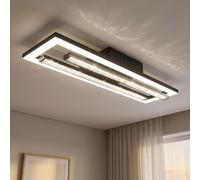 Plafonnier LED Globo Noir Verstellable Cristaux 40 cm 24 W