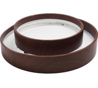 Plafonnier LED Grain de Bois Noyer Encastré Rond Télécommande 3 Couleurs Changeables pour Salle à Manger Salon Chambre 30cm / 11.8in