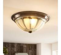 Lindby LED Plafonnier Henja à intensité variable (Antique, Classic) en Bronze Verre e. a. pour Salon & Salle manger (1 lampe,à) Eclairage Lampe Luminaire Plafond Eclerage