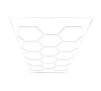 Plafonnier LED Hexagonal 14 Lampes & Cadre Garage Magasin Salle Nid d’abeille