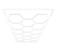 Plafonnier LED Hexagonal 14 Lampes & Cadre Garage Magasin Salle Nid d’abeille Blanc G