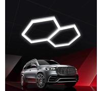 Plafonnier LED Hexagonal Nid d'Abeille, Lampe de Garage 8 Trous Éclairage Atelier