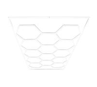 Plafonnier LED Hexagonal 14 Lampes & Cadre Garage Magasin Salle Nid d’abeille Blanc G