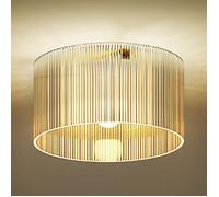 HOMCOM Plafonnier LED 40W luminaire plafonnier E27 à montage semi-affleurant lampe de plafond moderne pour salon, couloir, salle à manger, cuisine, transparent