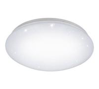 Eglo LED Plafonnier Giron-S, lampe de plafond 1 flamme avec effet ciel étoilé, matériau : acier, plastique, couleur : blanc, Ø : 76 cm, dimmable, nuances de blanc réglables par télécommande
