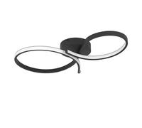 Plafonnier Led Intégrée Serpins Acier Noir Ip20 L.60 X L.34 X H.7,5 Cm Eglo