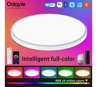 Plafonnier LED intelligent Tuya WiFi, lampe circulaire à intensité variable, commande vocale Alexa, application Google, éclairage pour salon et chambre à coucher
