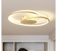Lindby LED Plafonnier Joline (Moderne) en Doré Métal e. a. pour Salon & Salle à manger, Eclairage Lampe Luminaire Plafond Eclerage Interieur