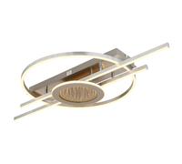 Plafonnier LED, lampe de couloir, effet 3D, métal argenté, H 10 cm