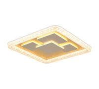 Plafonnier LED, lampe de plafond, lampe de salon, métal, blanc/doré, L 48,8 cm