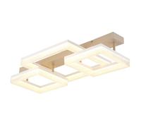 Plafonnier LED, lampe de plafond, lampe de salon, métal, blanc sable, L 66 cm