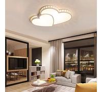Plafonnier LED Lampe de Plafond Moderne Enfants Lumière Forme de Coeur Lampe Chambre Salle à Manger Luminaire Plafonnier Dimmable Cristaux Acryliques Décorlampe Salon Bébé Chambre Suspension Lustre