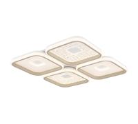 Plafonnier LED, lampe de plafond, télécommande, veilleuse, intensité variable, blanc mat, 54 cm