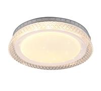 Plafonnier LED, lampe de salon à effet étoilé, blanc, D 28 cm