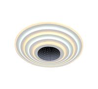 Plafonnier LED lampe de salon acier blanc changement de couleur télécommande D 50 cm