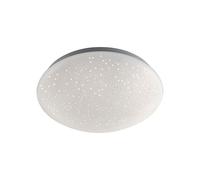 Plafonnier LED Lampe de salon Acier blanc Effet d'étoile Changeur de couleur D 25 cm