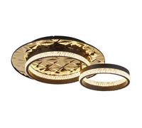 Plafonnier LED Lampe de salon Aluminium doré noir aspect cristal L 50,5 cm