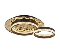 Plafonnier LED Lampe de Salon Aluminium Or Noir Kristalloptik L 50,5 CM