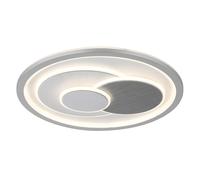 Lampe De Plafond LED Lampe De Salon Métal Chromé Blanc Mat CCT D 48 Cm