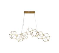 Plafonnier LED lampe de salon lampe de plafond aluminium doré haut IRC H 121 cm