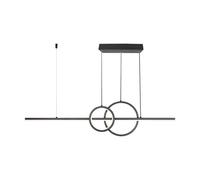 Plafonnier LED lampe de salon lampe de plafond aluminium noir 1500lm L 91,5 cm