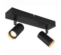 Plafonnier LED lampe de salon lampe de plafond métal noir pivotant L 26 cm