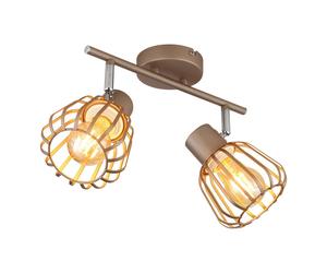 Plafonnier LED Lampe de salon Marron Métal Spot mobile 30cm