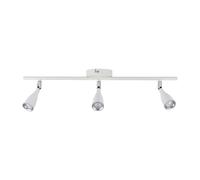 Plafonnier LED, lampe de salon, spots orientables, blanc, métal, L60 cm