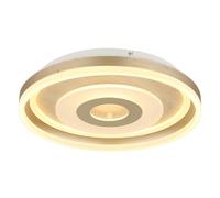 Plafonnier LED, lampe de salon, verre couleur champagne mat, D 40 cm