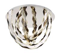 Plafonnier LED Lampe de table à manger Lampe de salon Plafonnier cristaux fumé clair, 40W 960lm blanc neutre, DxH 60x42 cm