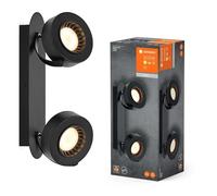 Plafonnier LED Lampe Decor 2 Spot Vénus Noir 10,5W 1000lm Blanc Chaud 3000K