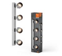 Plafonnier LED Lampe Decor Spot Jupiter Argent 4 X 5,5W 2000lm Blanc Chaud 3000K