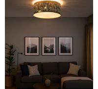 Plafonnier LED Lampe Décor Stanzungen Sommeil Chambre Design Lampe Or