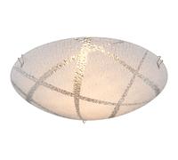 Plafonnier LED lampe en verre glacé salon salle à manger éclairage couloir luminaire chromé