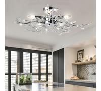Plafonnier LED Lampe Luminaire de Salon Blätter-lampe Chorm 5-Flammig D 71 CM