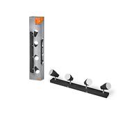 LEDVANCE LED SPOT PEAR PELIR PLAGE DE CLUSION 600 mm, noir, 17,2W, 840LM, offre une lumière dirigée avec une couleur de lumière blanche chaude, avec des projecteurs GU10 flexibles IP20, 2700k