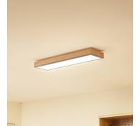 Plafonnier LED Laviona Lindby, bois clair, Salon / Salle à manger, Bois, Moderne, Plafonnier LED