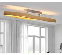 Plafonnier LED Lian Quitani, dimmable, doré, Salon / Salle à manger, Aluminium, Moderne, Plafonnier LED