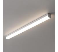 Plafonnier LED linéaire à Bande Longue, luminaire Minimaliste Semi-encastré pour Salle à Manger, Couloir, Bureau, Cuisine, îlot (Blanc 4 000 K, 120 cm)