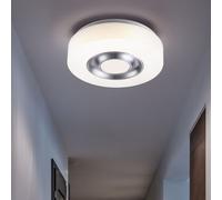 Plafonnier LED 8 watts lampe ronde éclairage métal blanc aluminium acrylique opale Globo 41688 ONIL